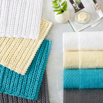 Madison Park 100% Cotton Chenille Chain Stitch Rug