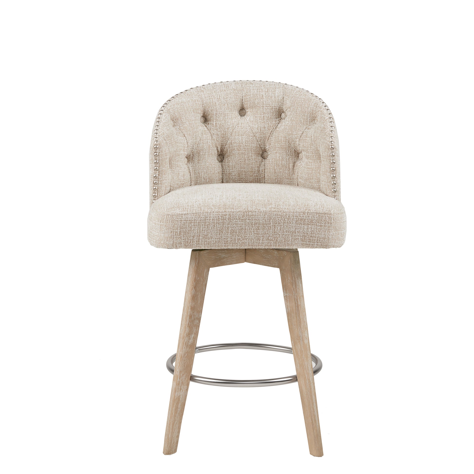 Madison Park Upholstered 360 Degree Swivel Counter Stool 26" H