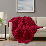 Chenille Chunky Knit Throw