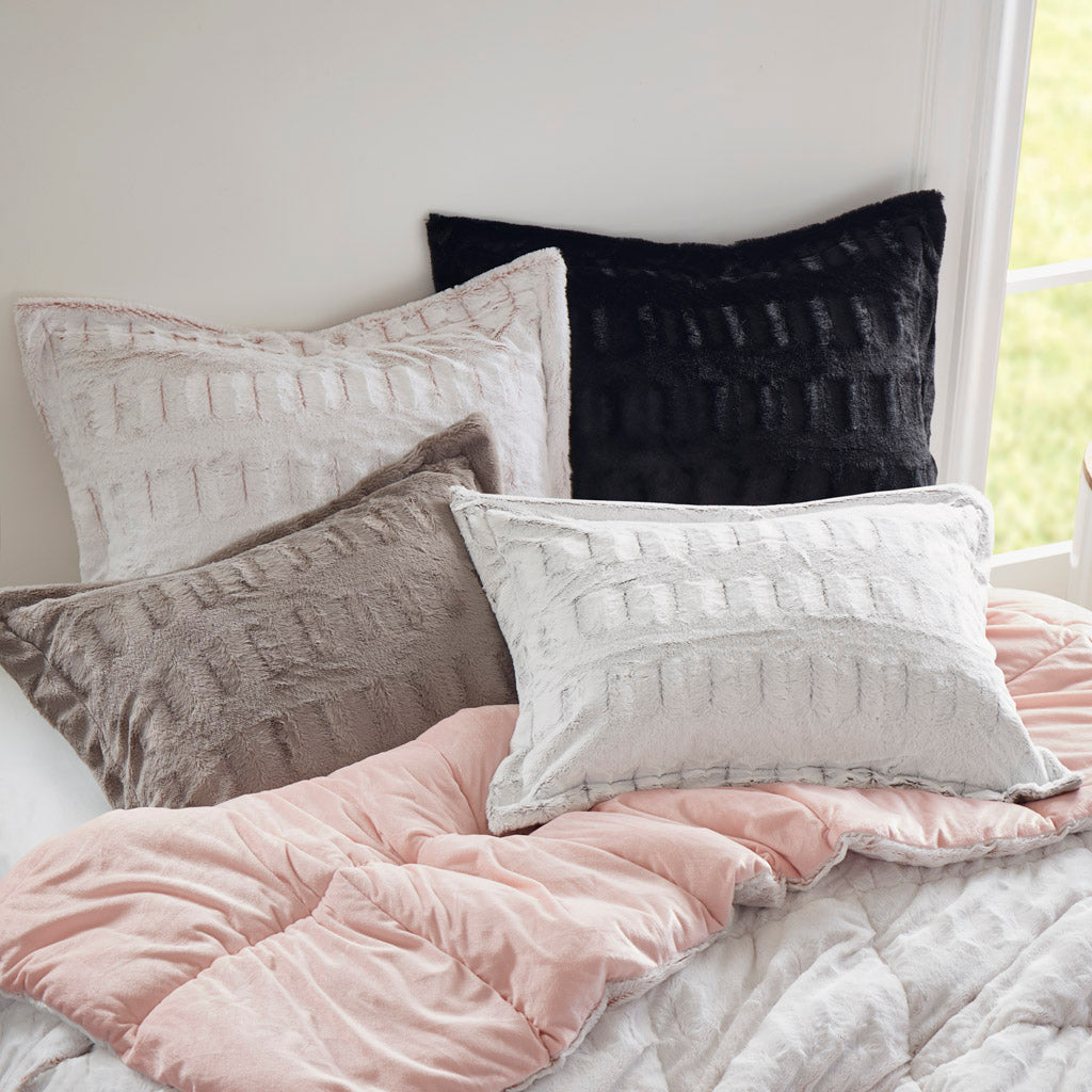 Madison Park Back Print Long Fur Comforter Mini Set