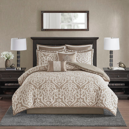 Madison Park 8 Piece Jacquard Comforter Set