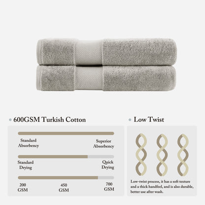 Madison Park Signature 100% Cotton Bath Sheet 2 Piece Set