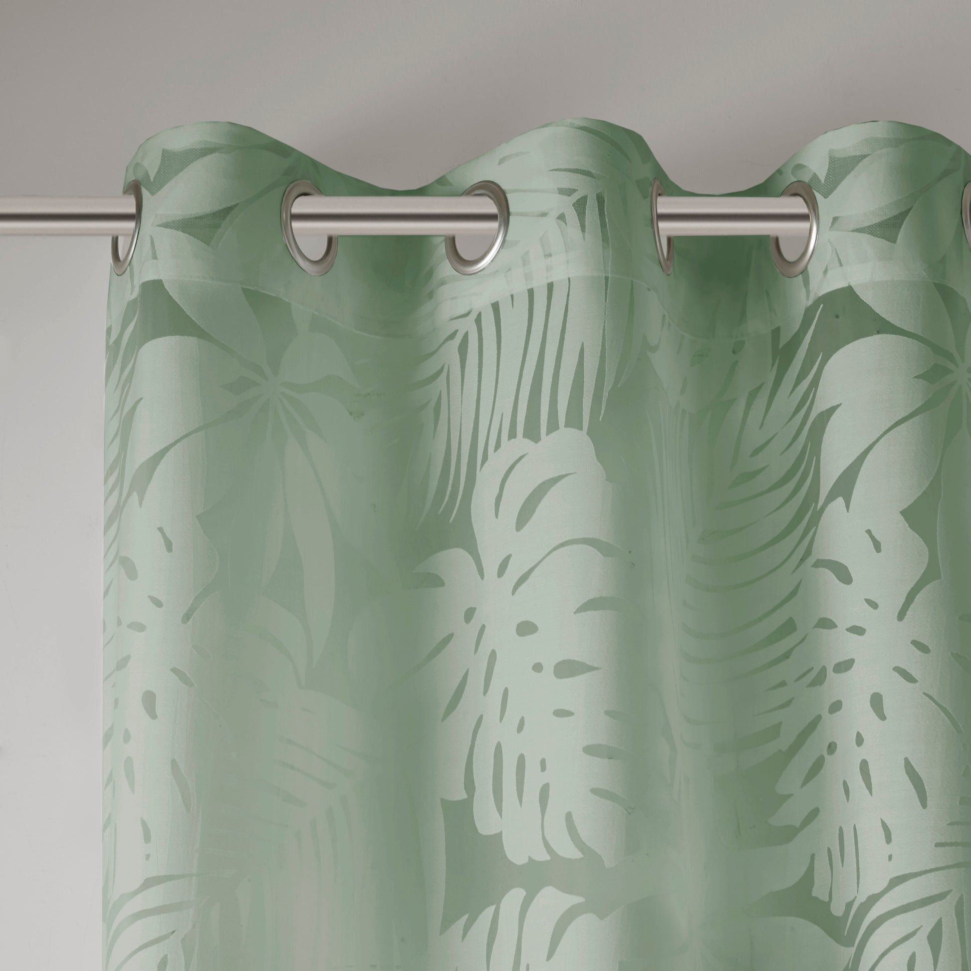 Madison Park Palm Leaf Burnout Window Sheer
