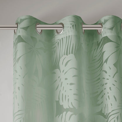 Madison Park Palm Leaf Burnout Window Sheer