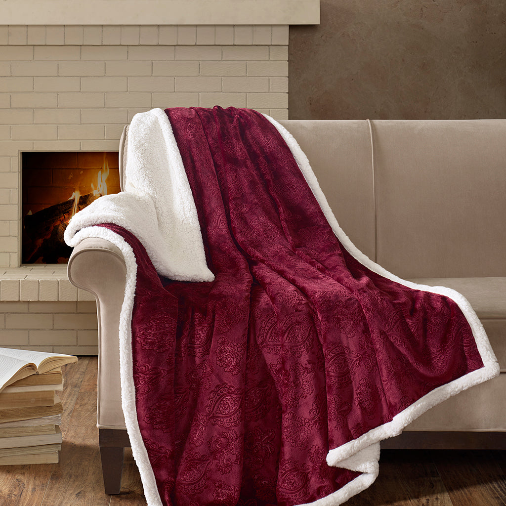 Madison Park Oversized Textured Plush Throw