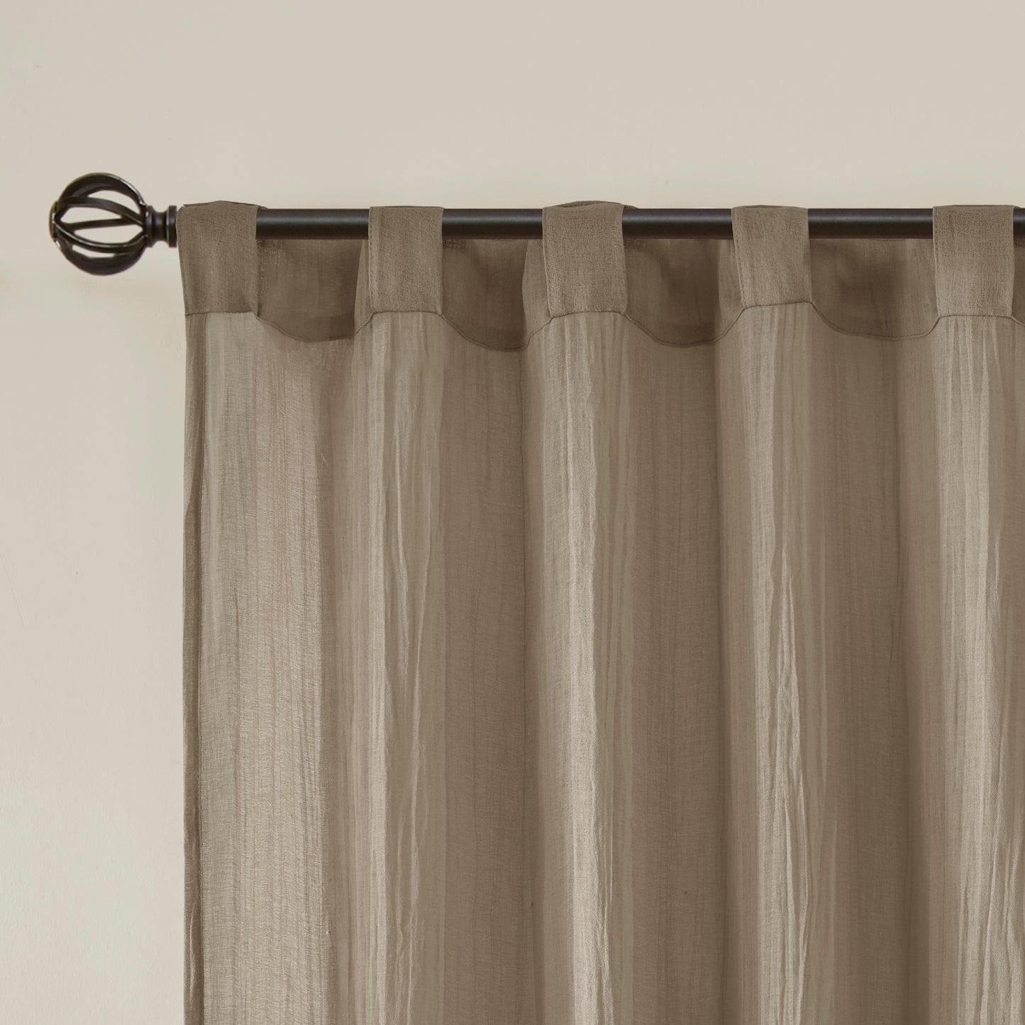 Madison Park Solid Crushed Curtain Panel Pair