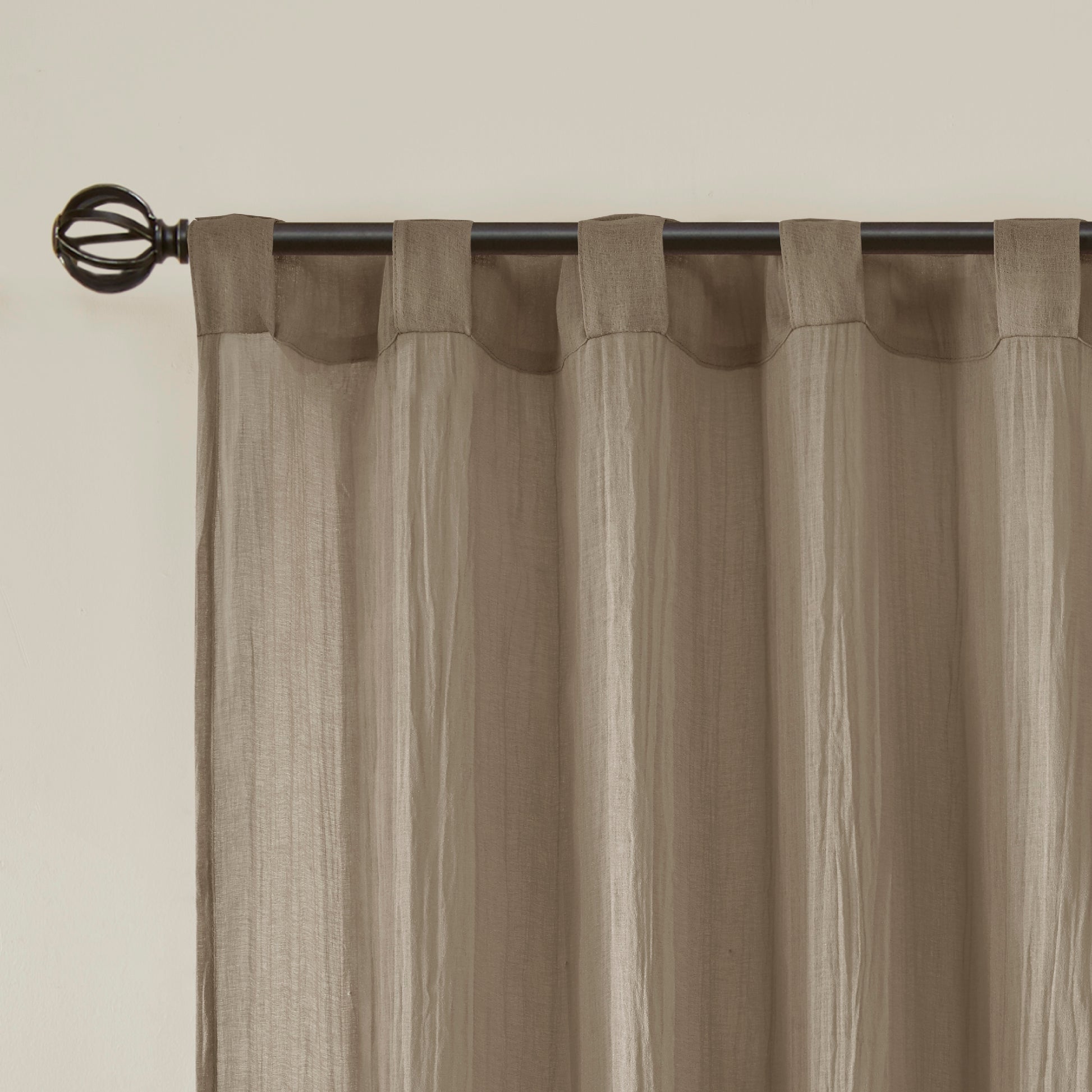 Madison Park Solid Crushed Curtain Panel Pair
