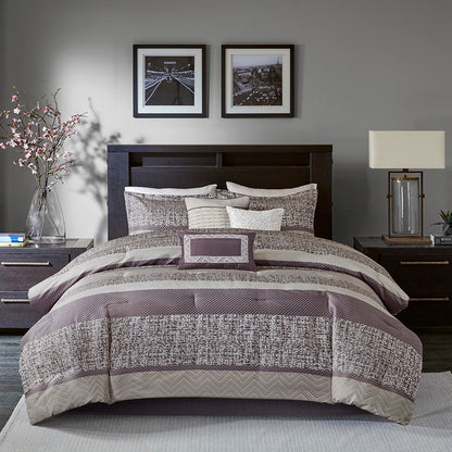 Madison Park 7 Piece Jacquard Comforter Set