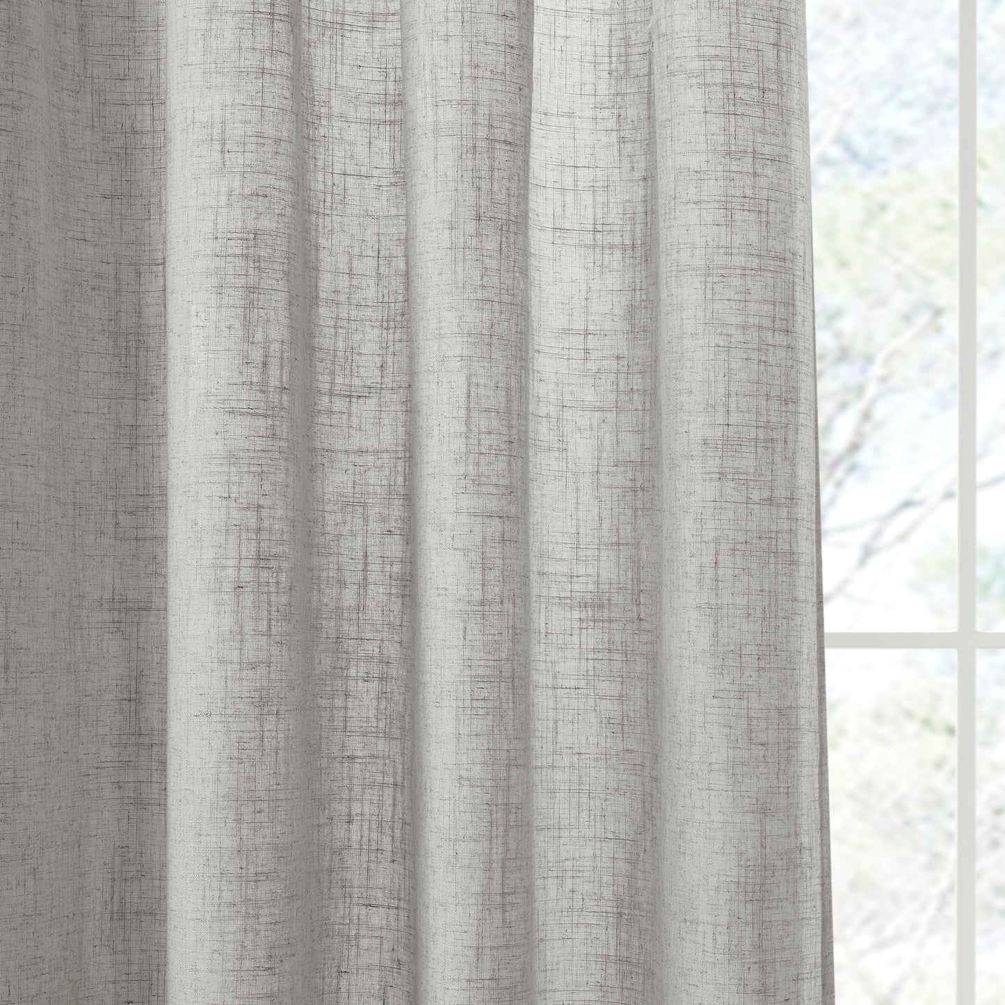 Madison Park Linen Blend Light Filtering Curtain Panel Pair