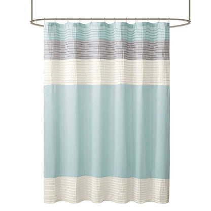 Madison Park Faux Silk Shower Curtain