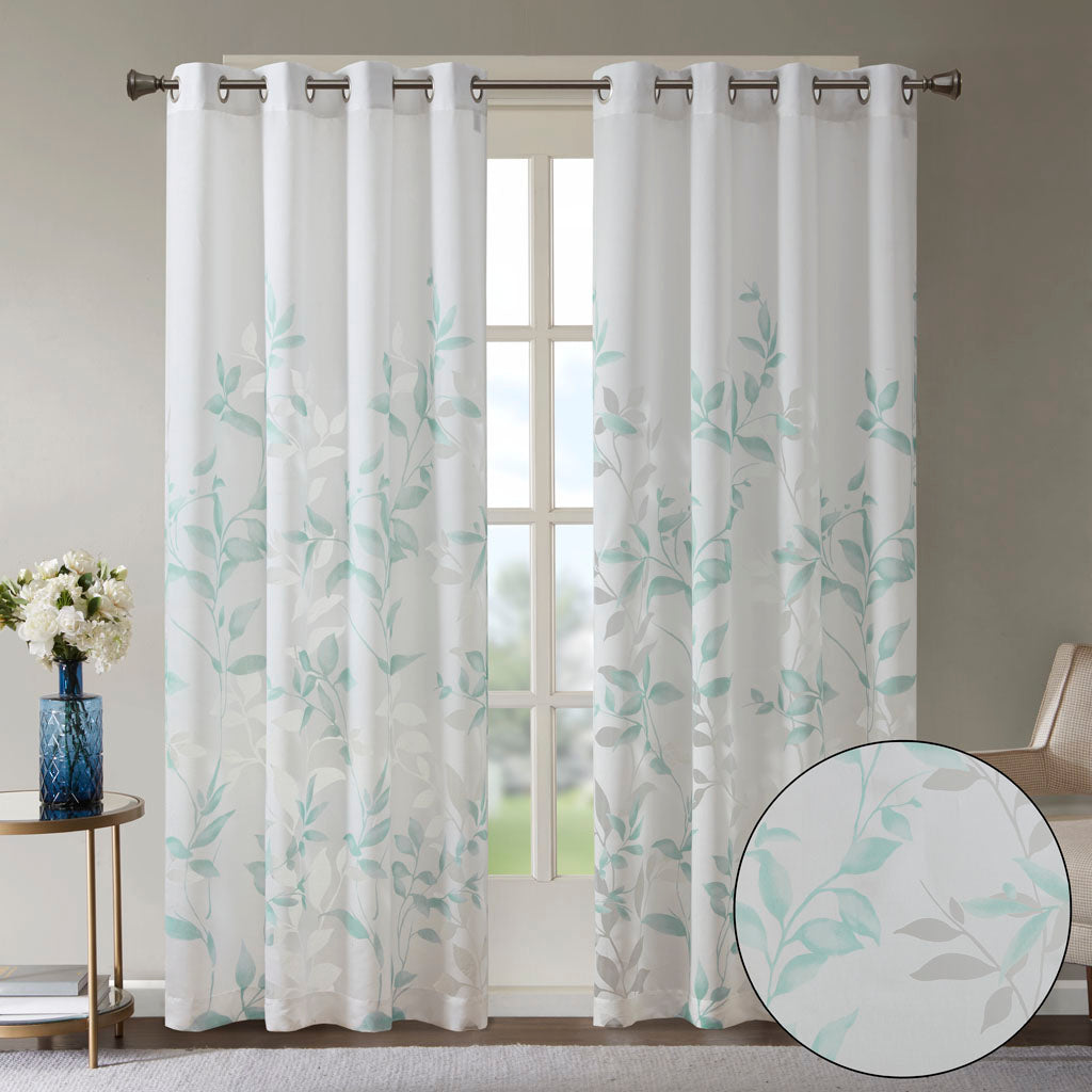 Madison Park Burnout Printed Curtain Panel