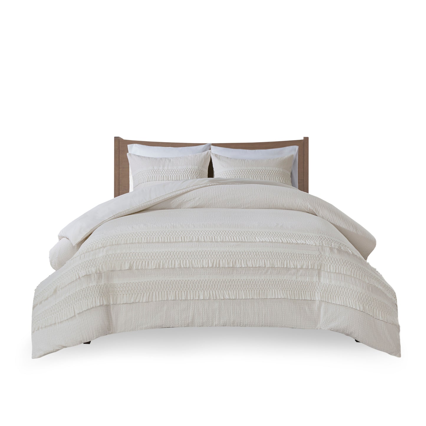 Madison Park 3 Piece Cotton Seersucker Comforter Set