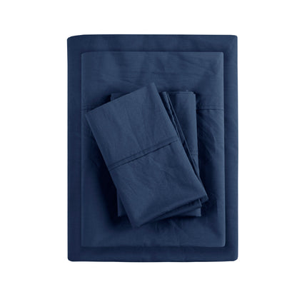 Madison Park 200 Thread Count Relaxed Cotton Percale Sheet Set