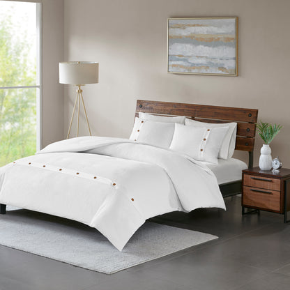 Madison Park 3 Piece Cotton Waffle Weave Comforter set