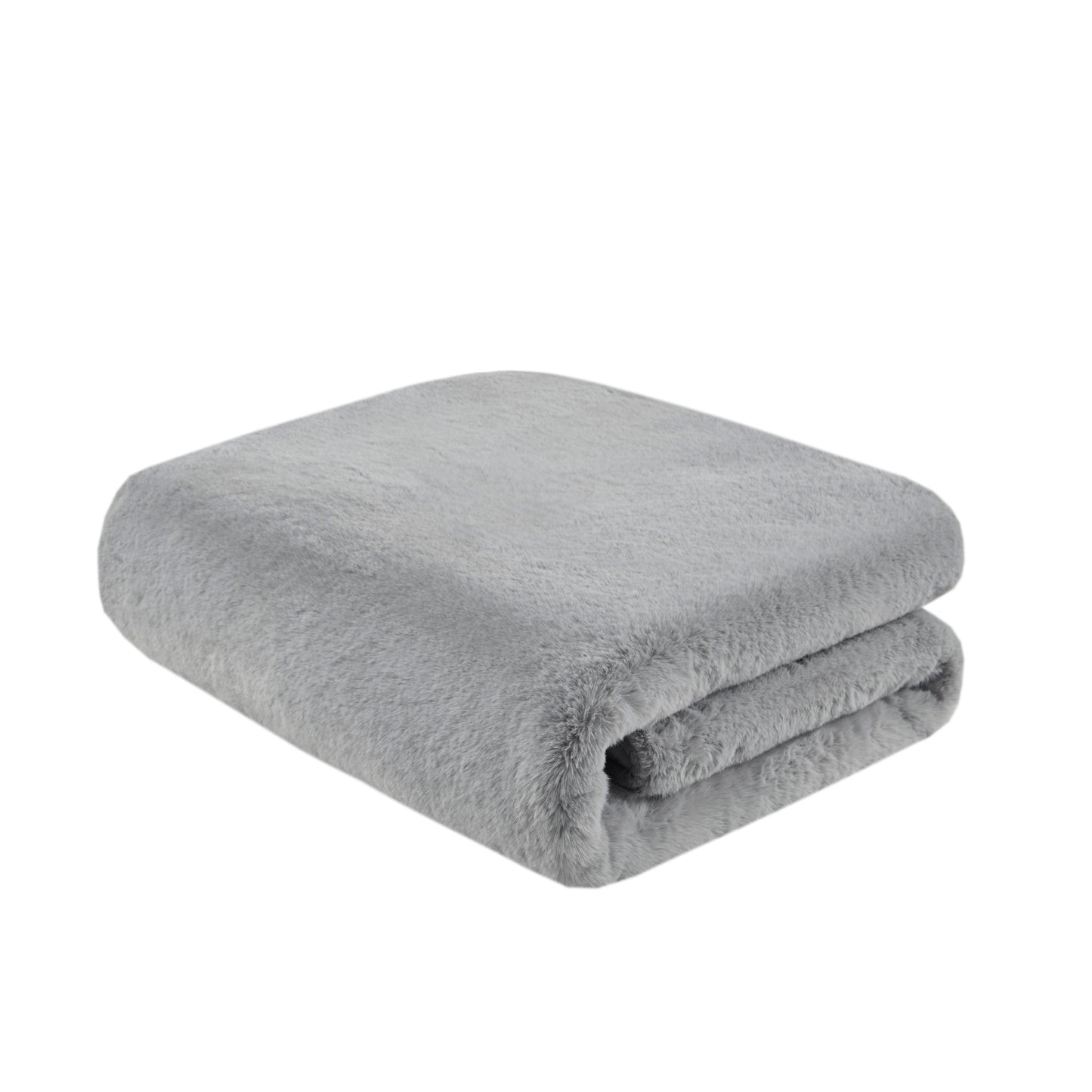 Madison Park Solid Premium Faux Fur Throw