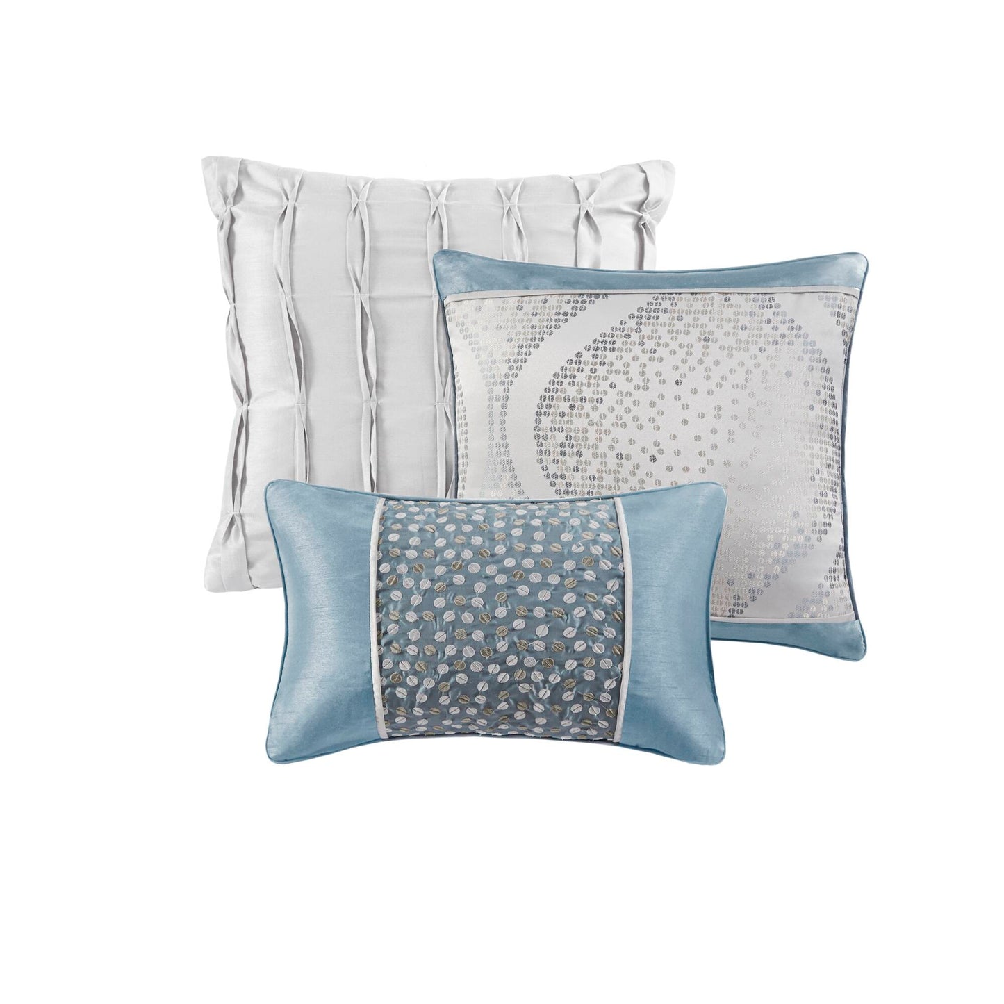 Madison Park 6 Piece Jacquard Comforter Set with Throw Pillows