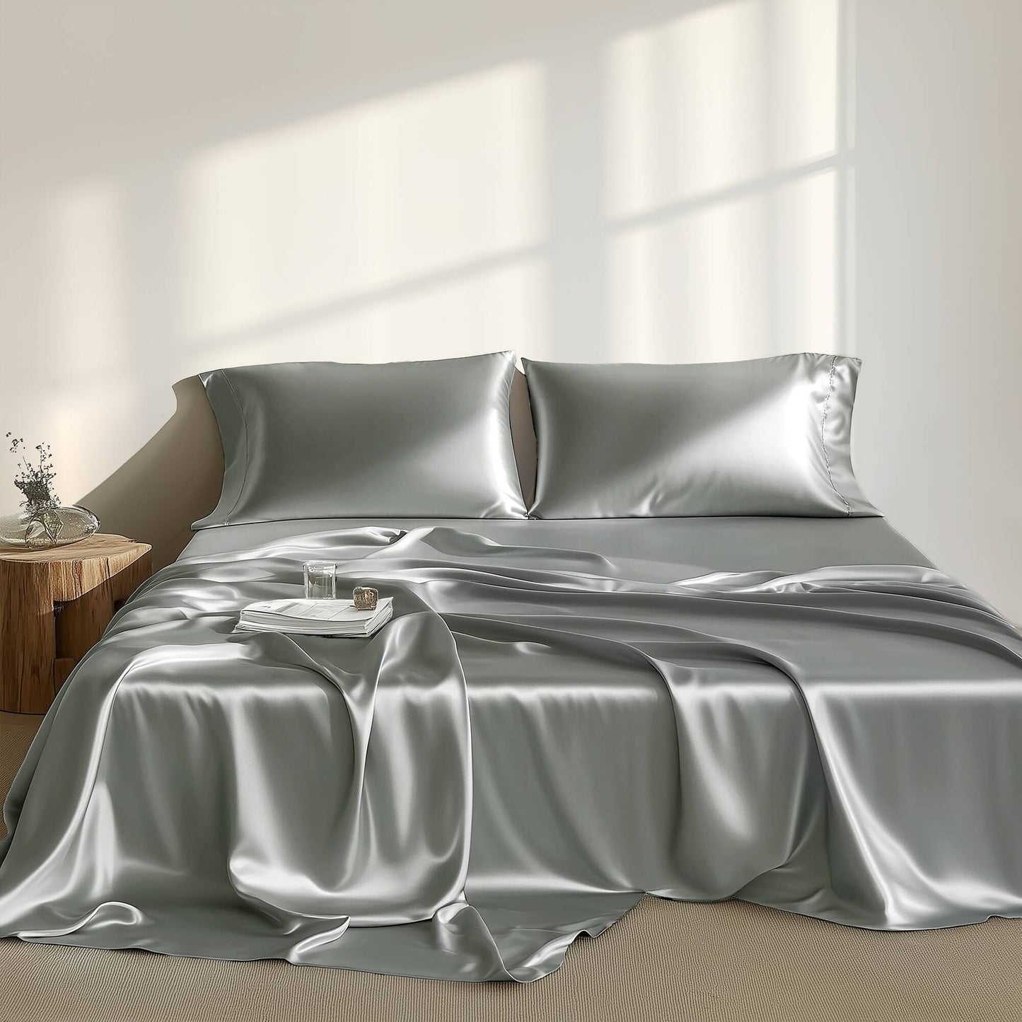 🎁 Satin Luxury 6 PC Sheet Set (100% off)
