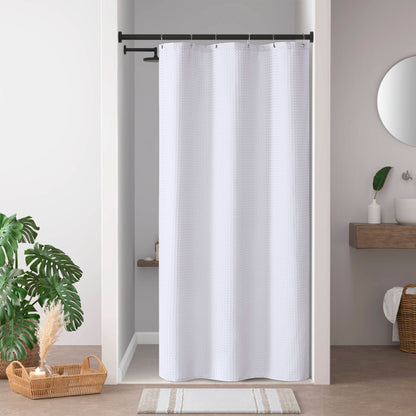 Madison Park Waffle Shower Curtain