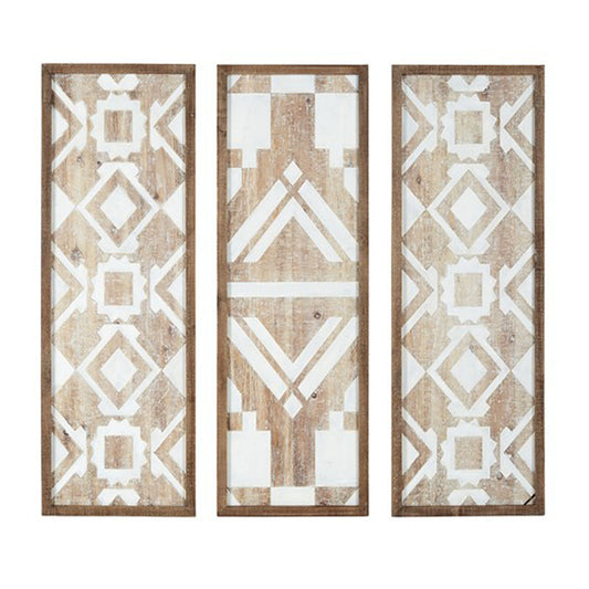 Madison Park Two-tone Geometric 3-piece Wood Wall Decor Set