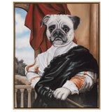 Pet Portrait Captain's Guard Pug Framed Canvas Wall Art