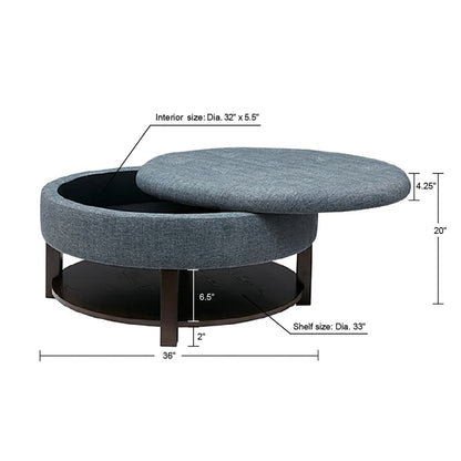 Madison Park Round Storage Ottoman