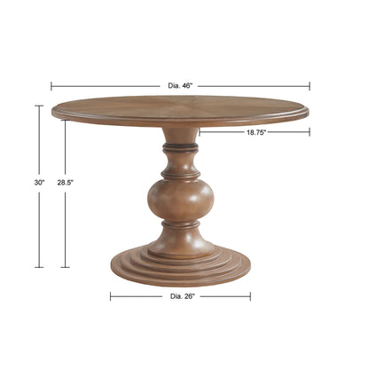 Madison Park 46" Round Pedestal Dining Table