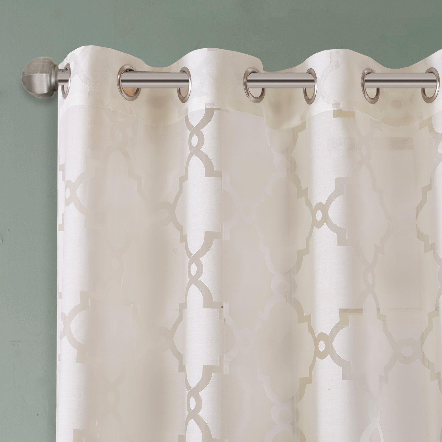 Madison Park Fretwork Burnout Sheer Curtain Panel