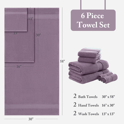 Madison Park Signature Cotton 6 Piece Bath Towel Set