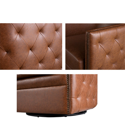 Madison Park Tufted Barrel Swivel Chair