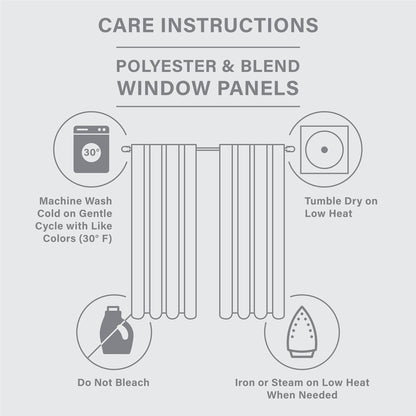 Madison Park Faux Linen Rod Pocket and Back Tab Fleece Lined Curtain Panel