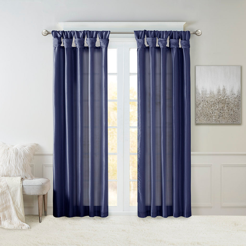 Madison Park Twist Tab Lined Window Curtain Panel