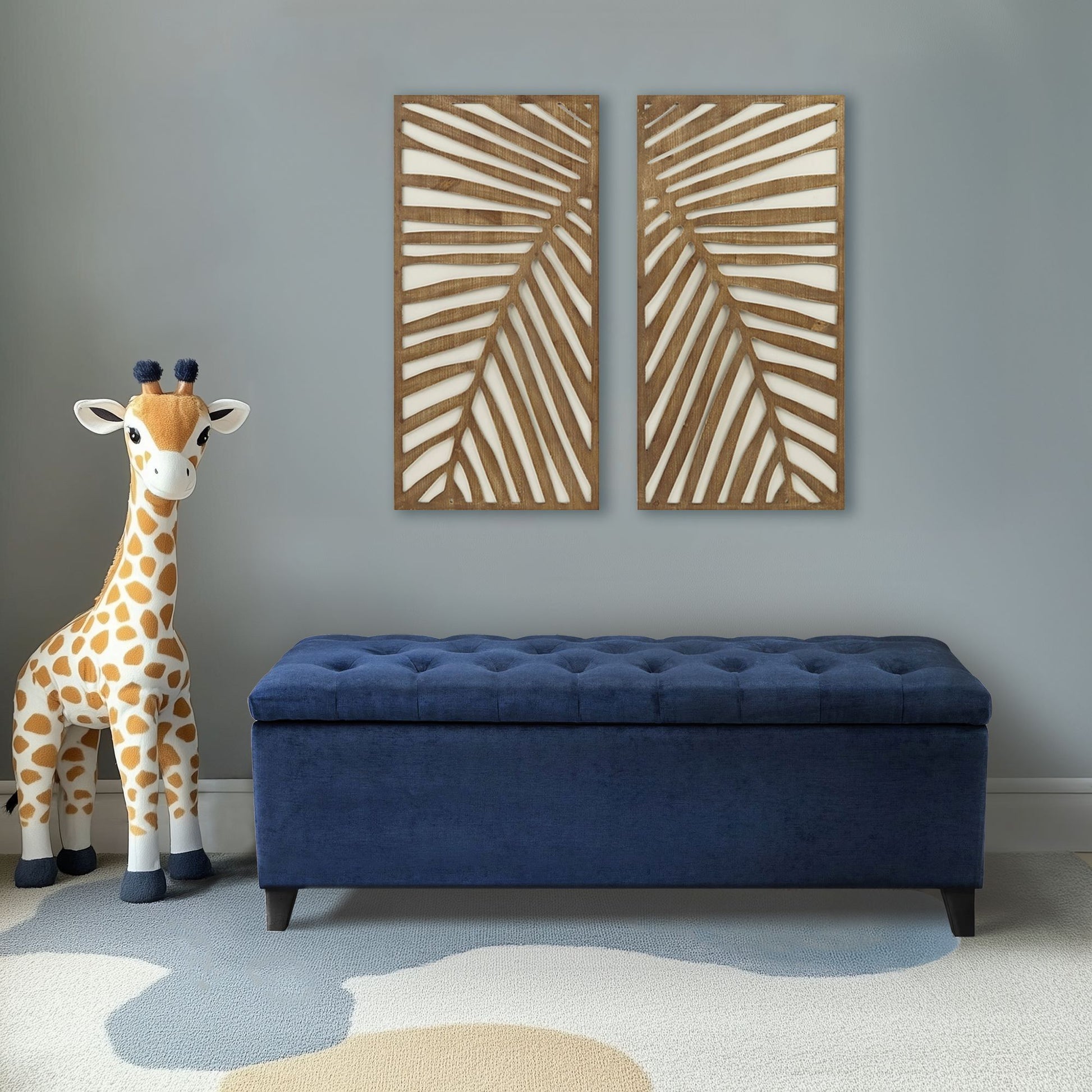Madison Park Two-tone 2-piece Wood Panel Wall Decor Set