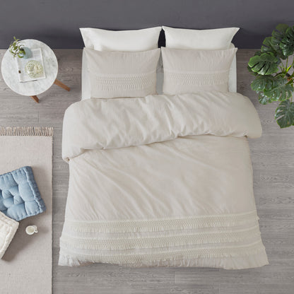 Madison Park 3 Piece Cotton Seersucker Comforter Set