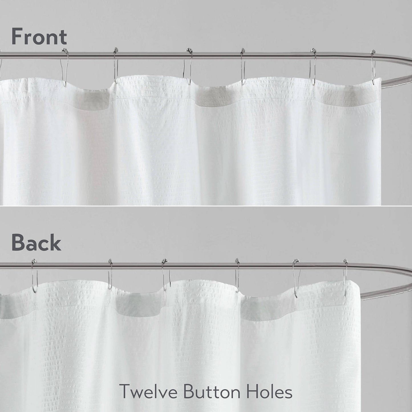 Madison Park Ombre Printed Seersucker Shower Curtain
