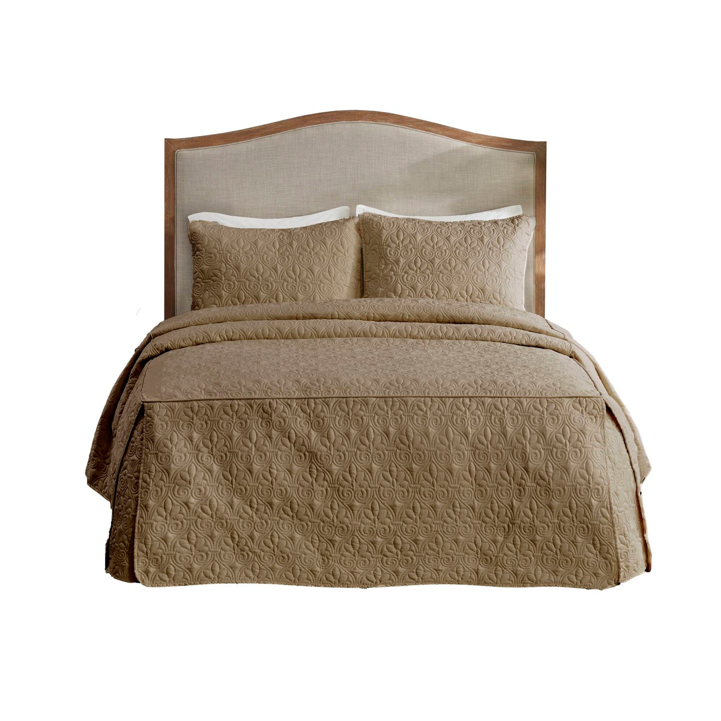 Madison Park 3 Piece Split Corner Pleated Quilted Bedspread