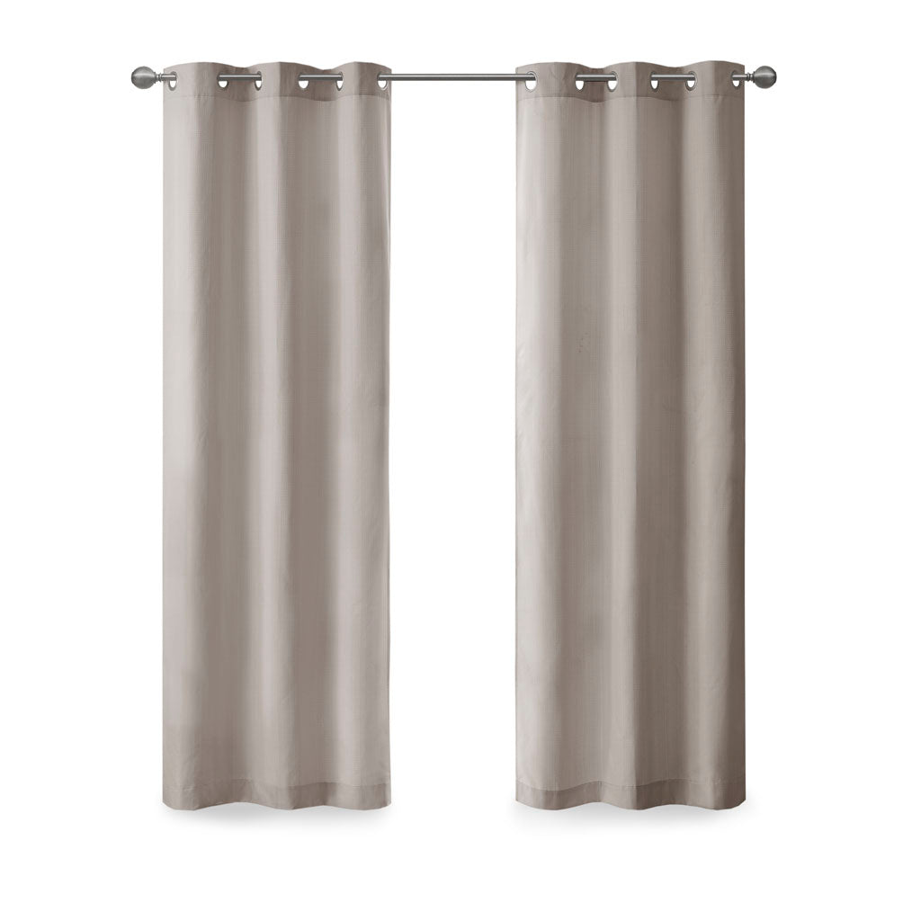 Madison Park Basketweave Room Darkening Curtain Panel Pair