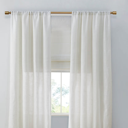 Madison Park Linen Blend Light Filtering Curtain Panel Pair