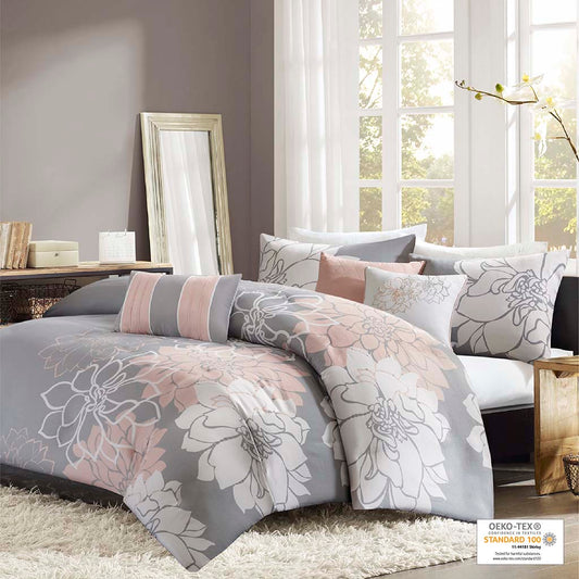 Madison Park 6 Piece Printed Duvet Cover Set