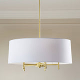 Presidio Presidio 5-Light Dimmable Chandelier with Drum-shaped Fabric Shade & Adjustable Height