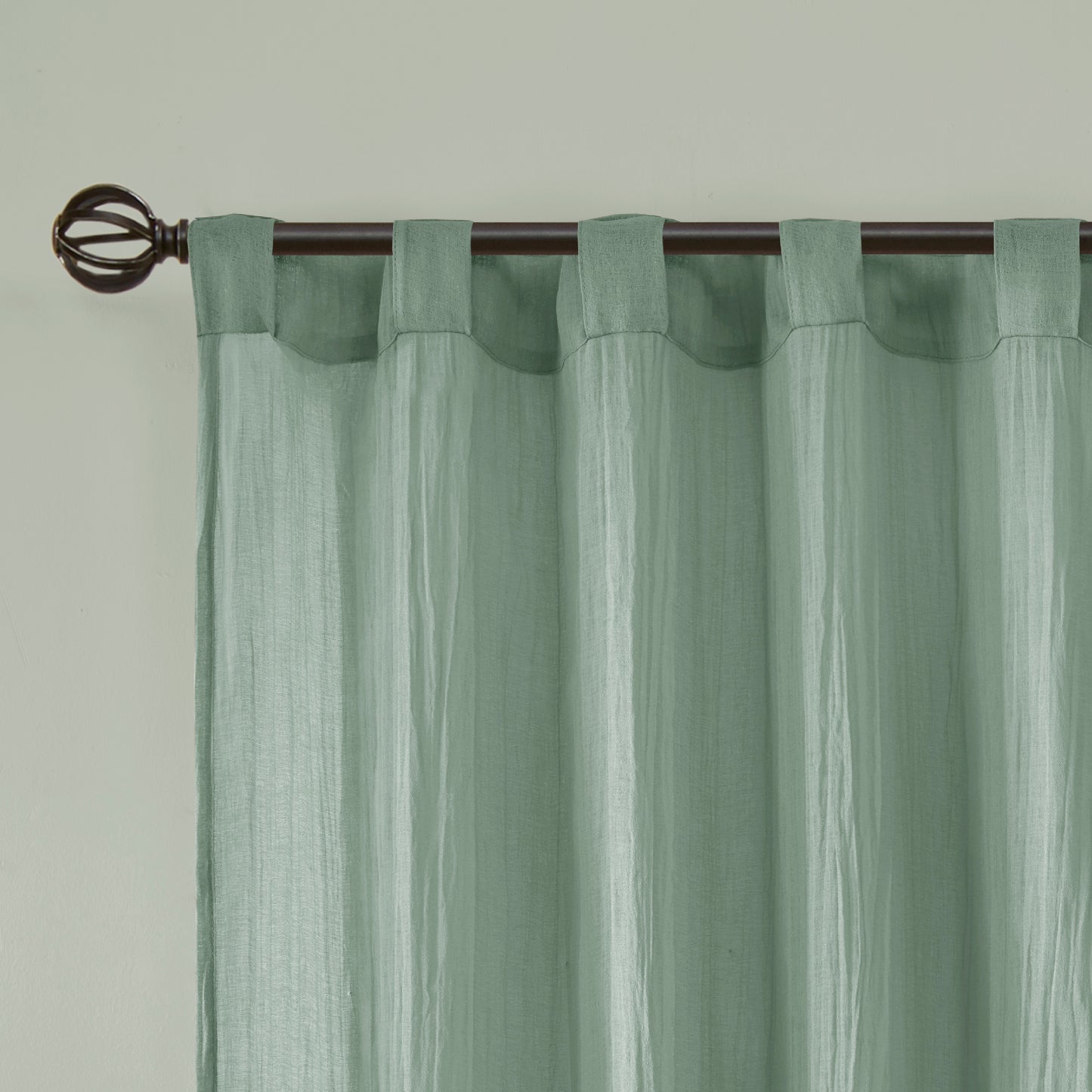 Madison Park Solid Crushed Curtain Panel Pair