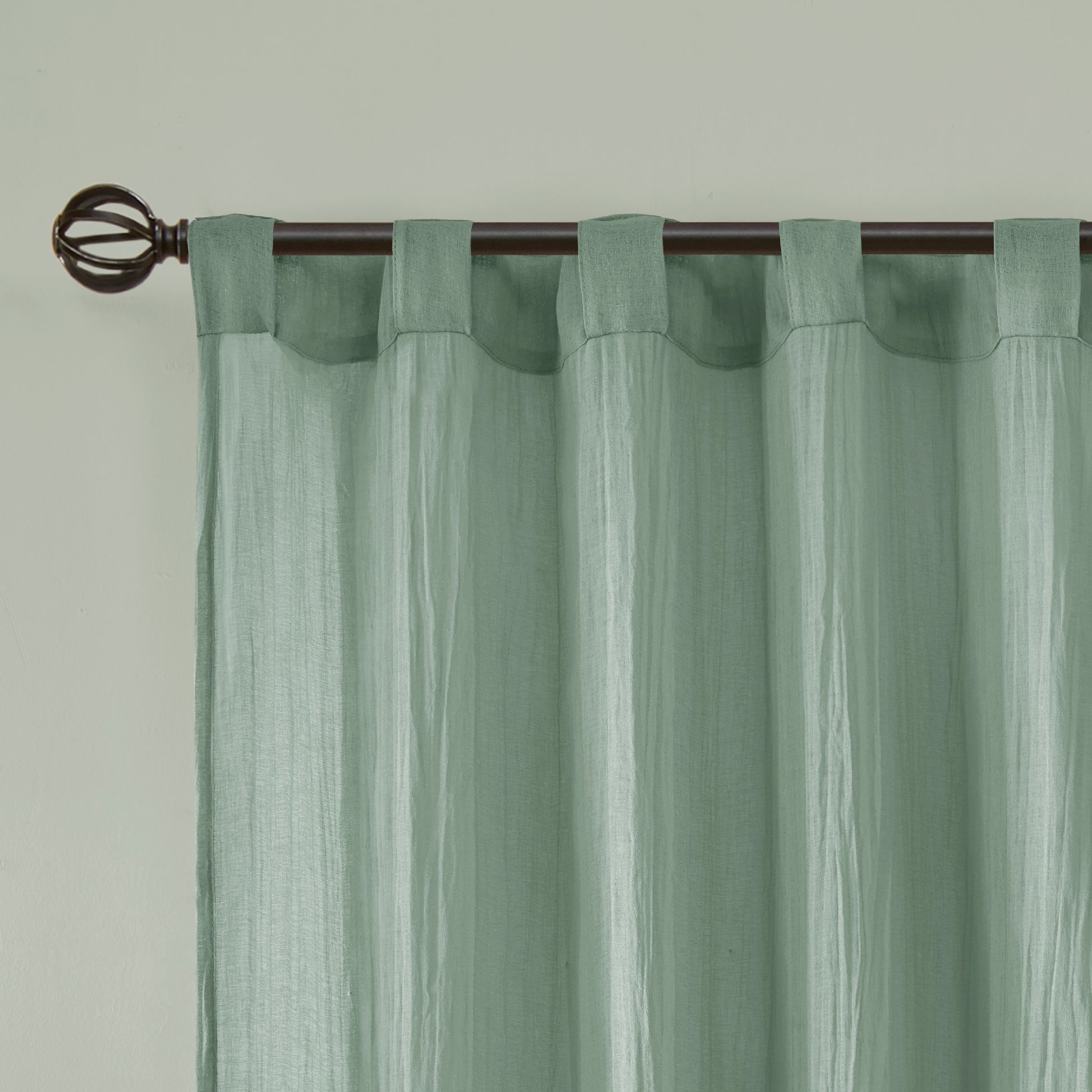 Madison Park Solid Crushed Curtain Panel Pair