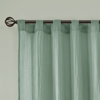 Madison Park Solid Crushed Curtain Panel Pair