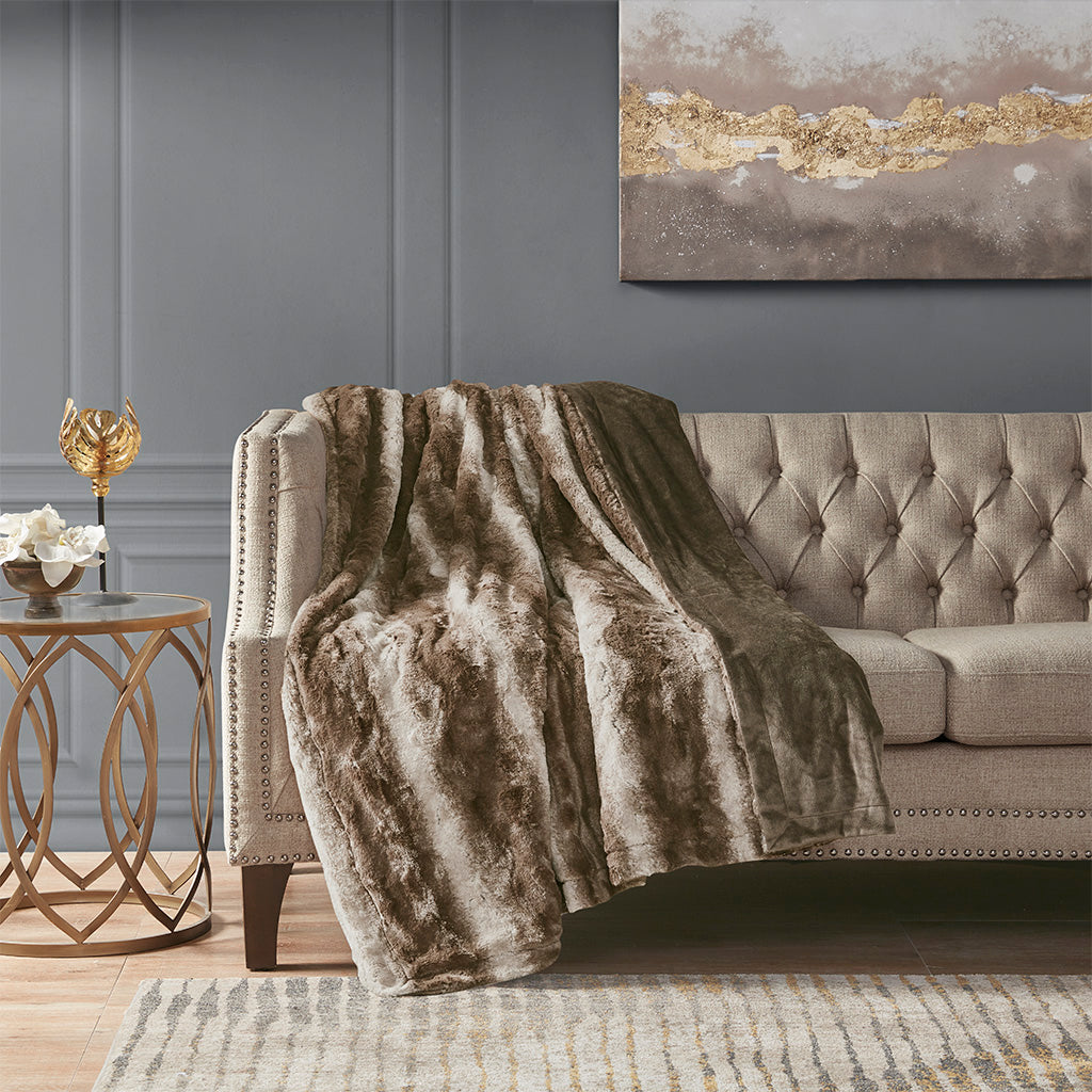 Madison Park Oversized Faux Fur Throw