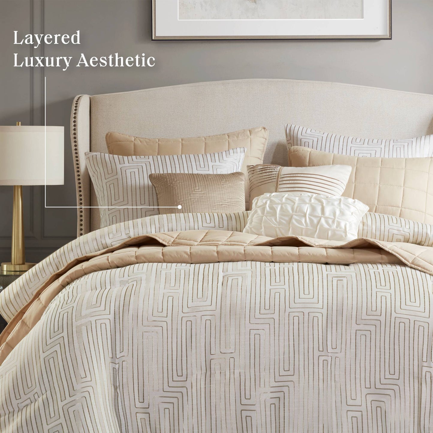 Madison Park 10 Piece Luxury Jacquard Comforter Set