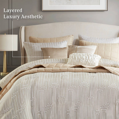 Madison Park 10 Piece Luxury Jacquard Comforter Set