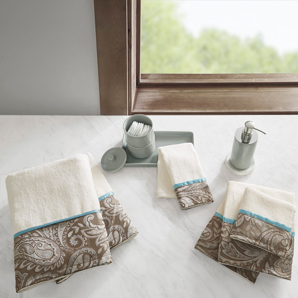 Aubrey 6 Piece Jacquard Towel Set - Madison Park Bath & Kitchen