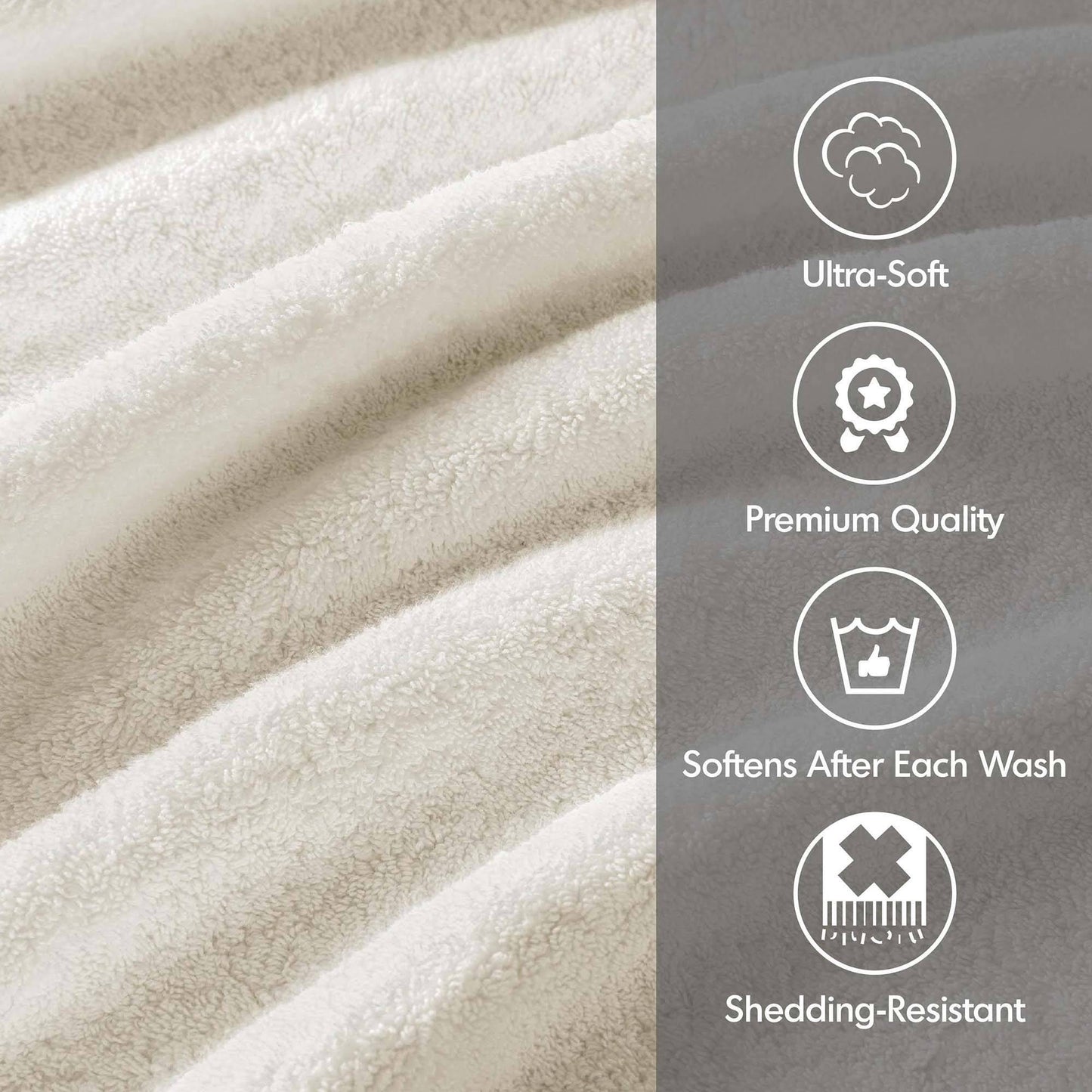 Madison Park Signature 800GSM Ultra-Soft 100% Cotton Absorbent Towel Set