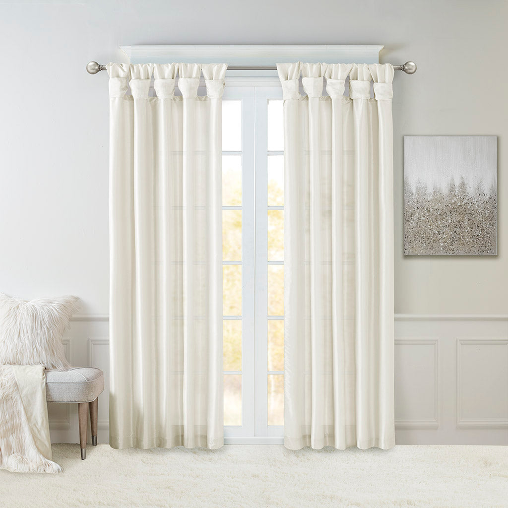 Madison Park Twist Tab Lined Window Curtain Panel