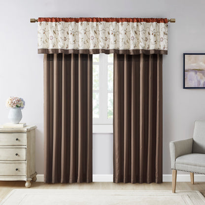 Madison Park Embroidered Window Valance