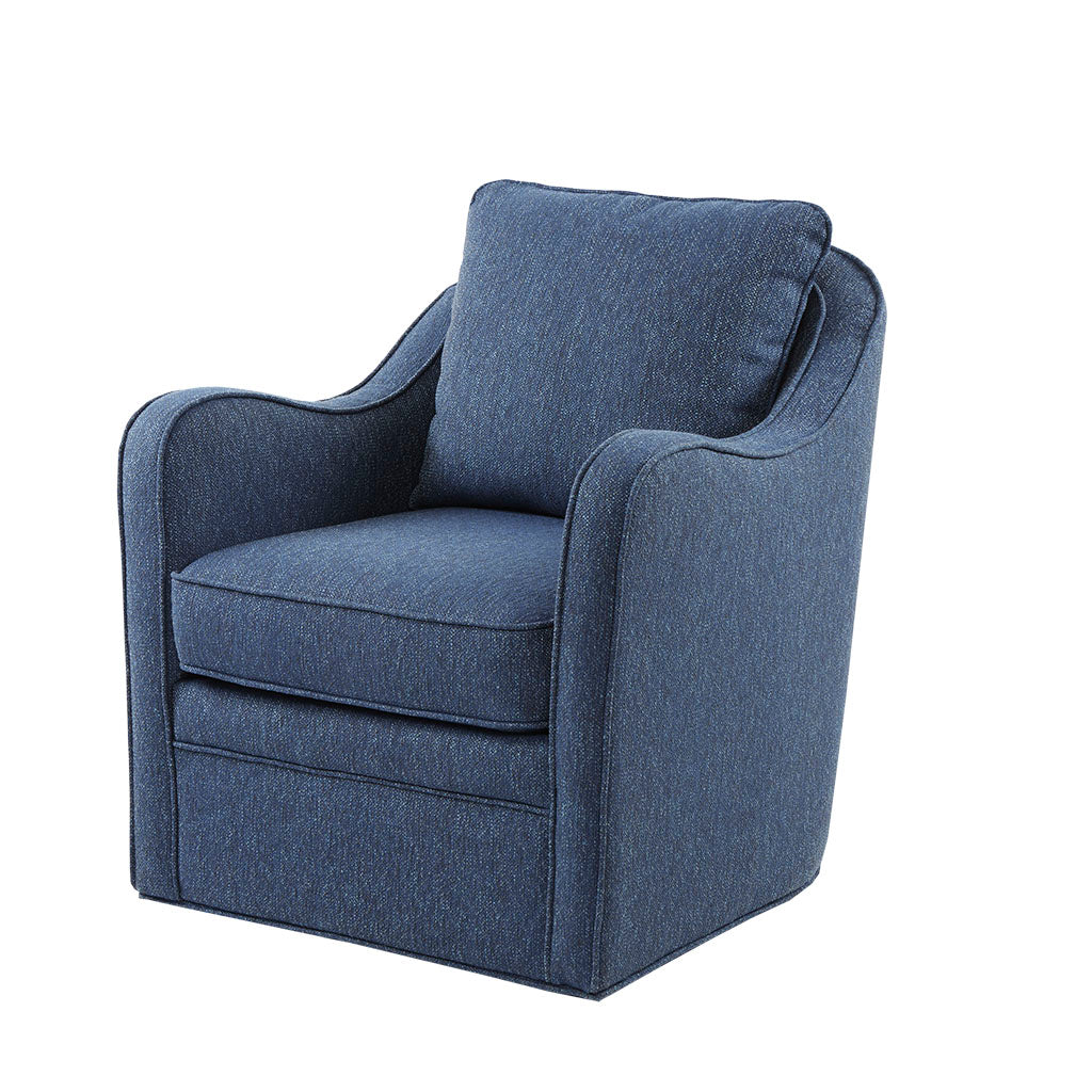 Madison Park Wide Seat Swivel Arm Chair